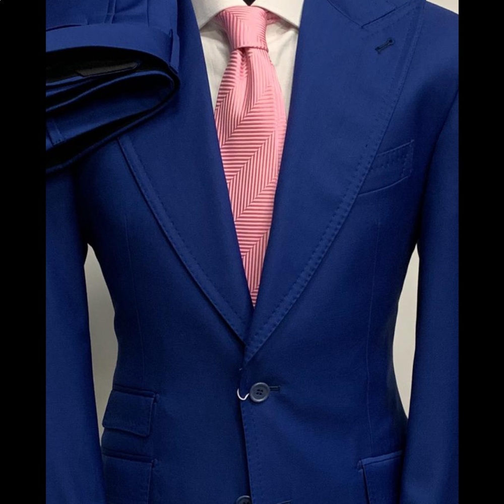Blue super 150 cerruti 1881 Neapolitan wool suit